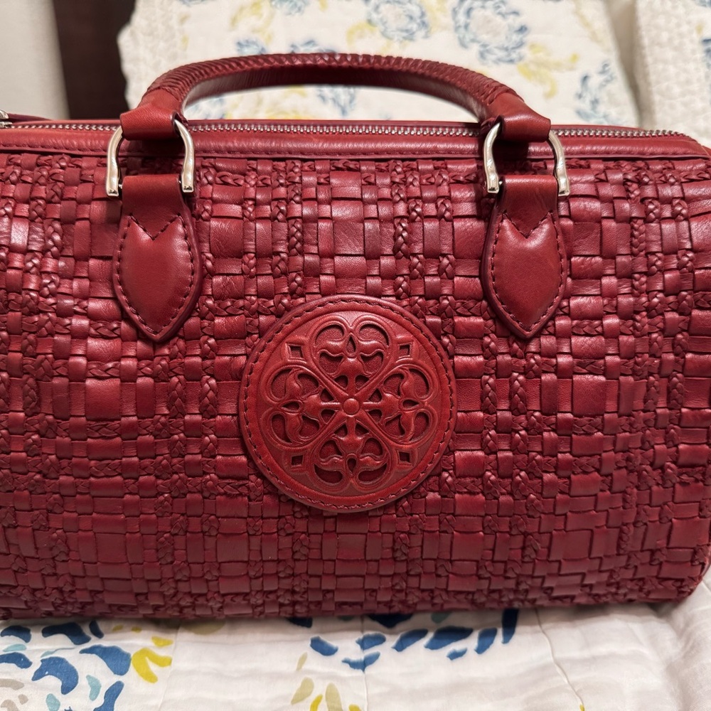 Red Woven Satchel Ferrara by Brighton